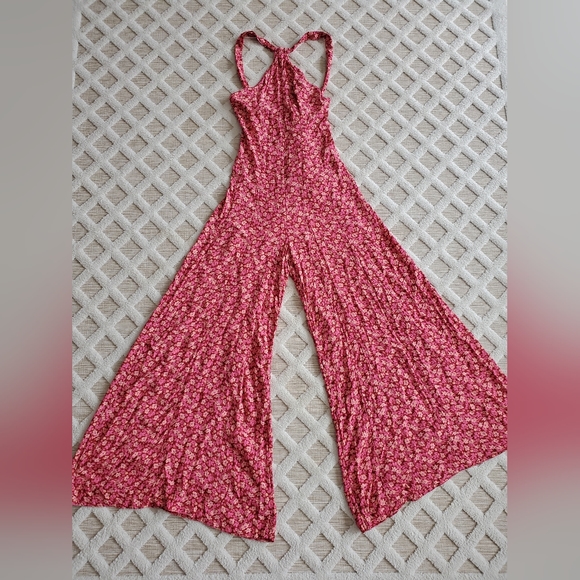 Free People Arlo Ditsy Floral Print Timeless Jumpsuit NWOT Size XS Boho Chic - Picture 14 of 14